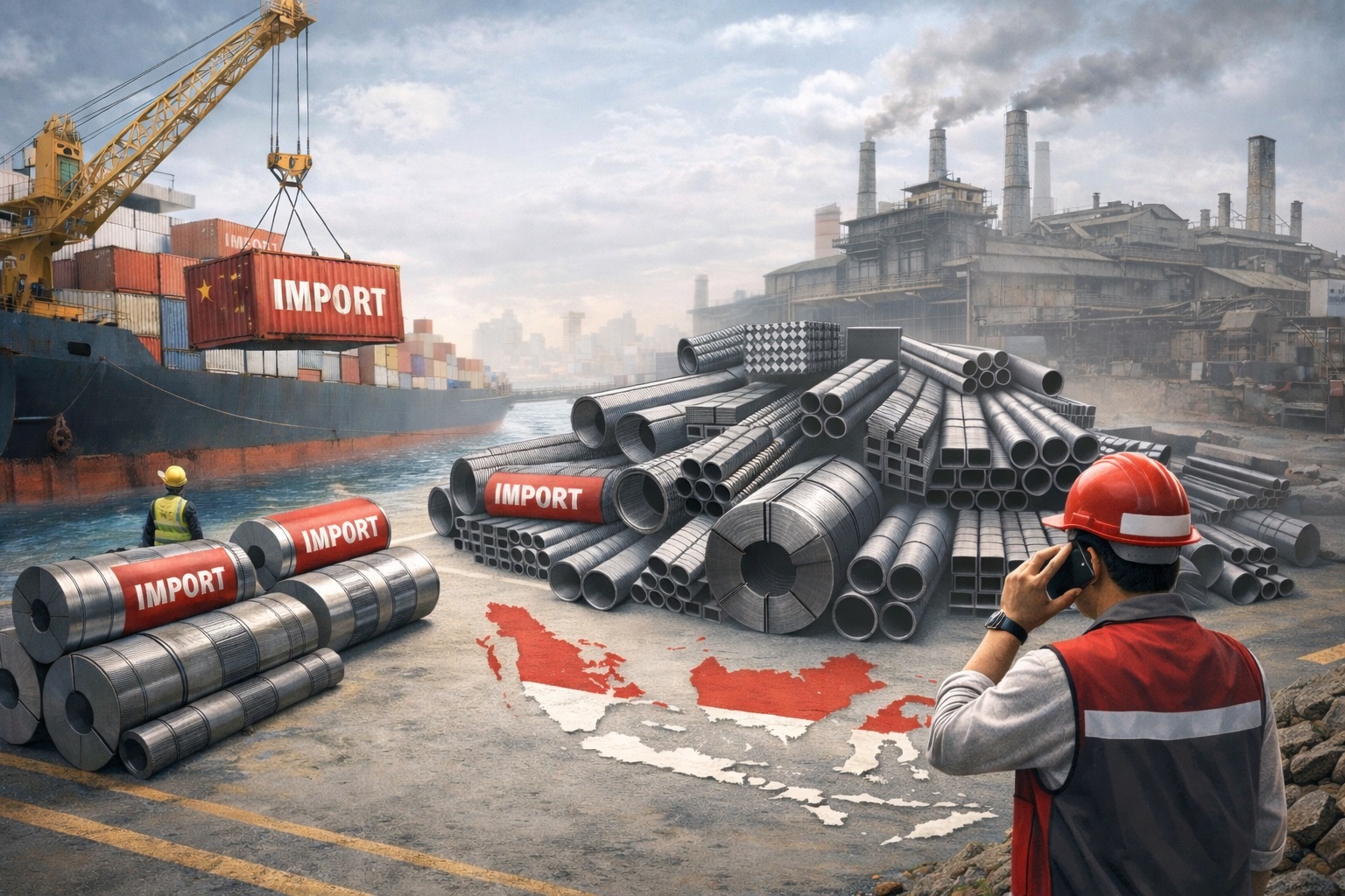 当廉价钢铁涌入市场：印度关税政策给印尼钢铁产业的启示